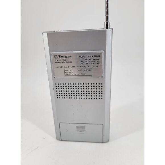 Emerson SwingMate FM AM Transistor Radio Model P3766A Tested Works Incl Battery - Picture 6 of 11